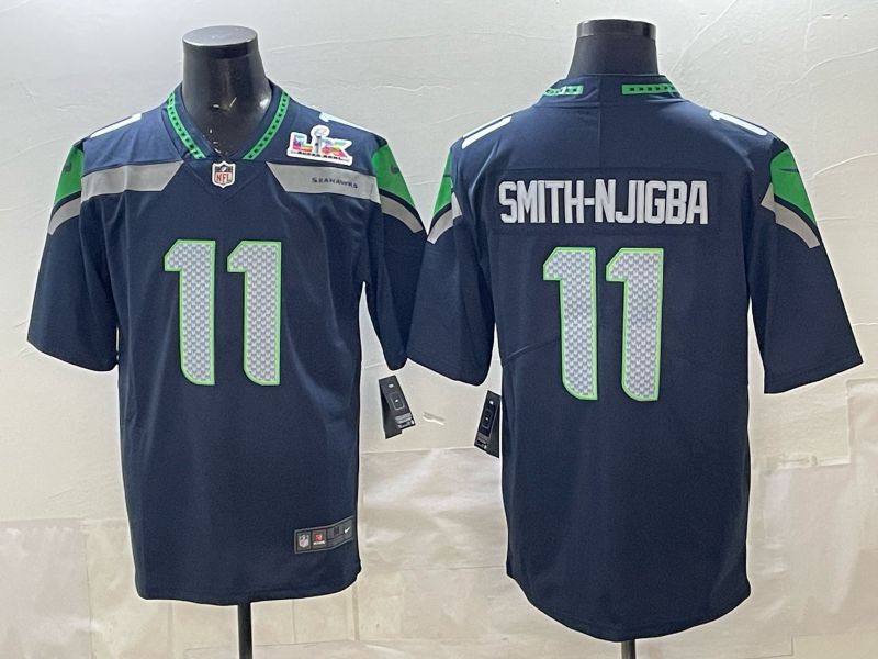 Men 2026 Seattle Seahawks #11 Smith-Njigba Blue Nike Limited NFL Jersey 053->seattle seahawks->NFL Jersey